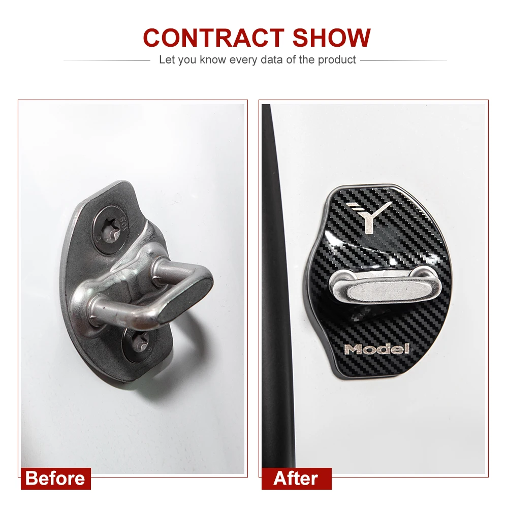 Автомобильный Дверной замок пряжка для Tesla Model Y 2021 аксессуары дверной из