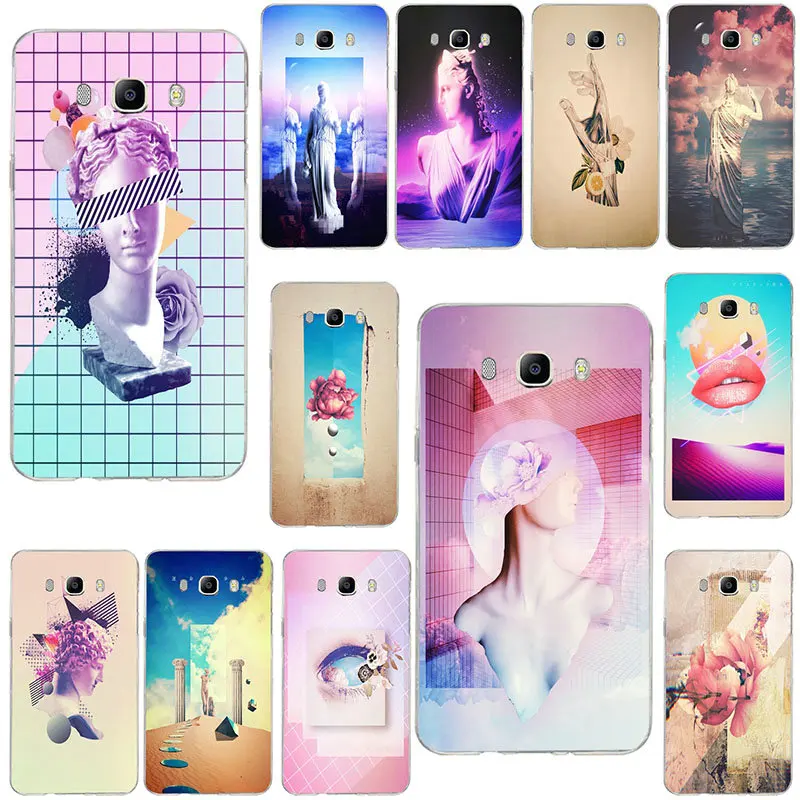 Художественная эстетика коллаж градиентный Мягкий ТПУ чехол для телефона samsung