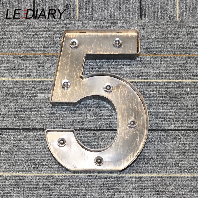 LEDIARY LED номер ночной Светильник 0-9 промышленный Стиль цифровой прибор ночного