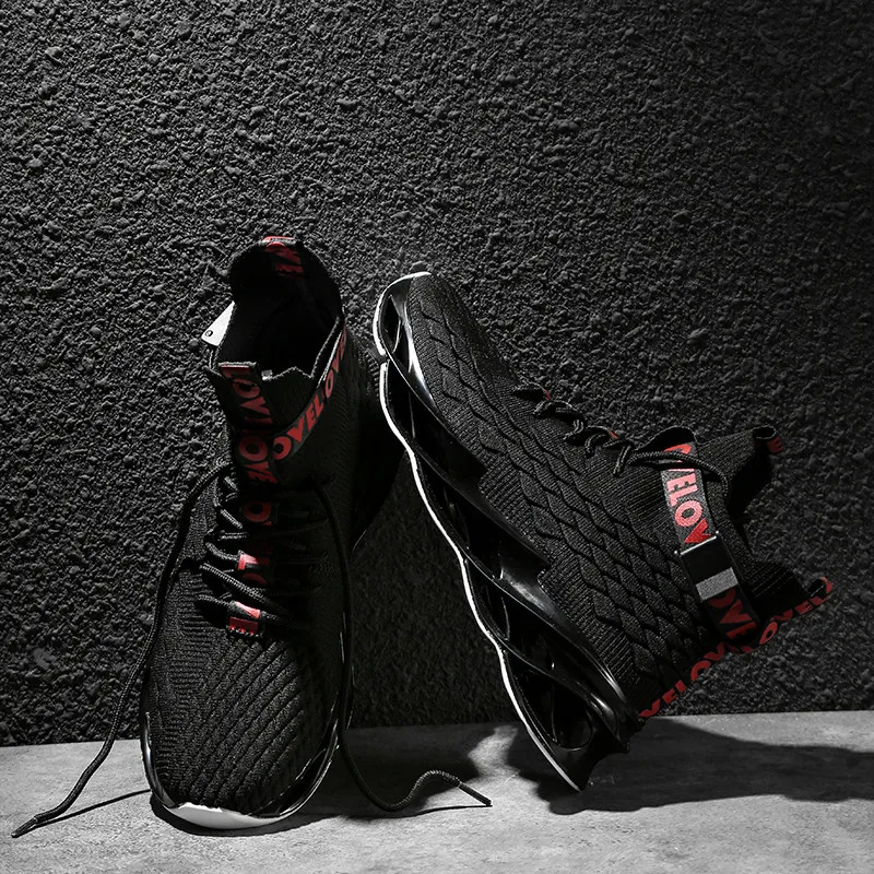 Новые весенние кроссовки для мужчин амортизирующие бега трикотажные дышащие