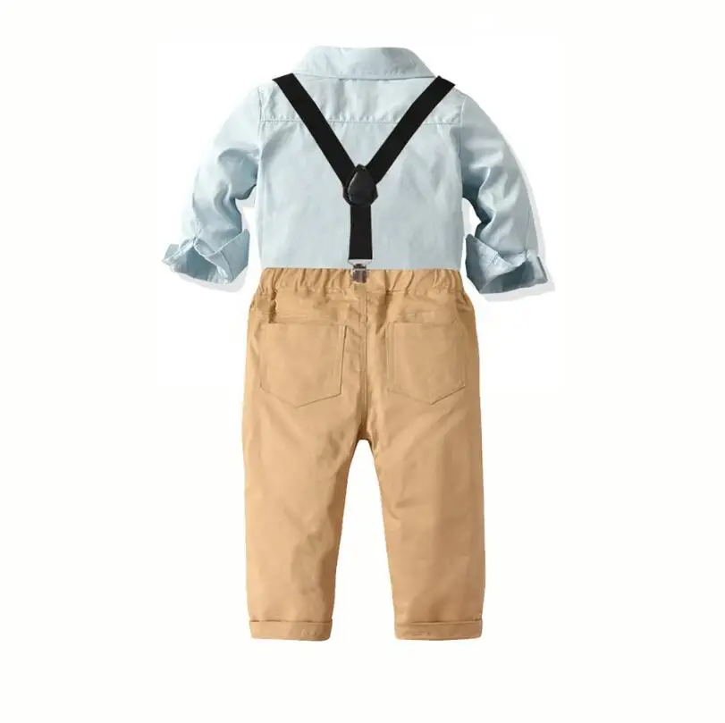 Baby boy clothing Suit Boy clothes wedding Bow tie gentleman baby Birthday banquet Full dress Rompers Children's wear PCS stripe |