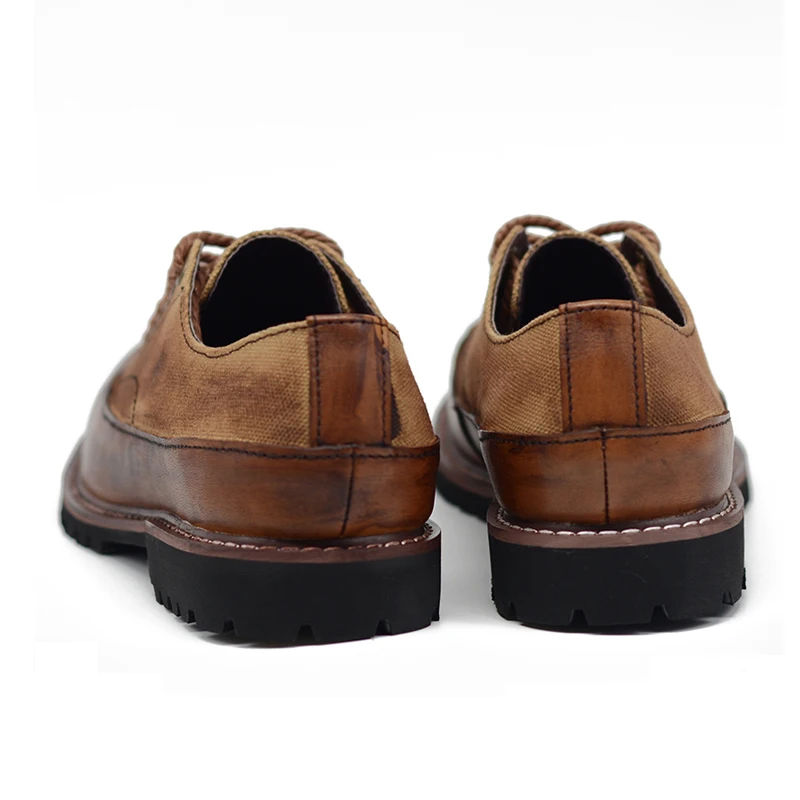 ZFTL New Man Casual tooling shoes color leather lace-up non-slip retro Martins genuine autumn man 0123 | Обувь