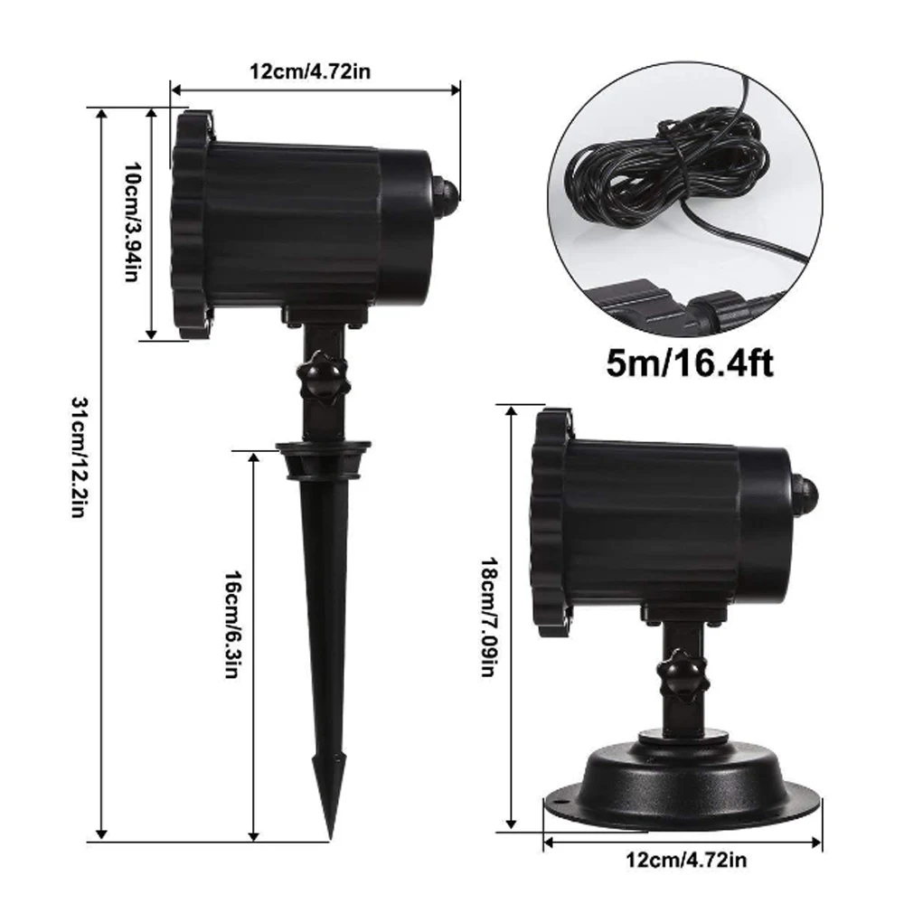 Светодиодный проектор для снежной погоды Рождественский эффект бури