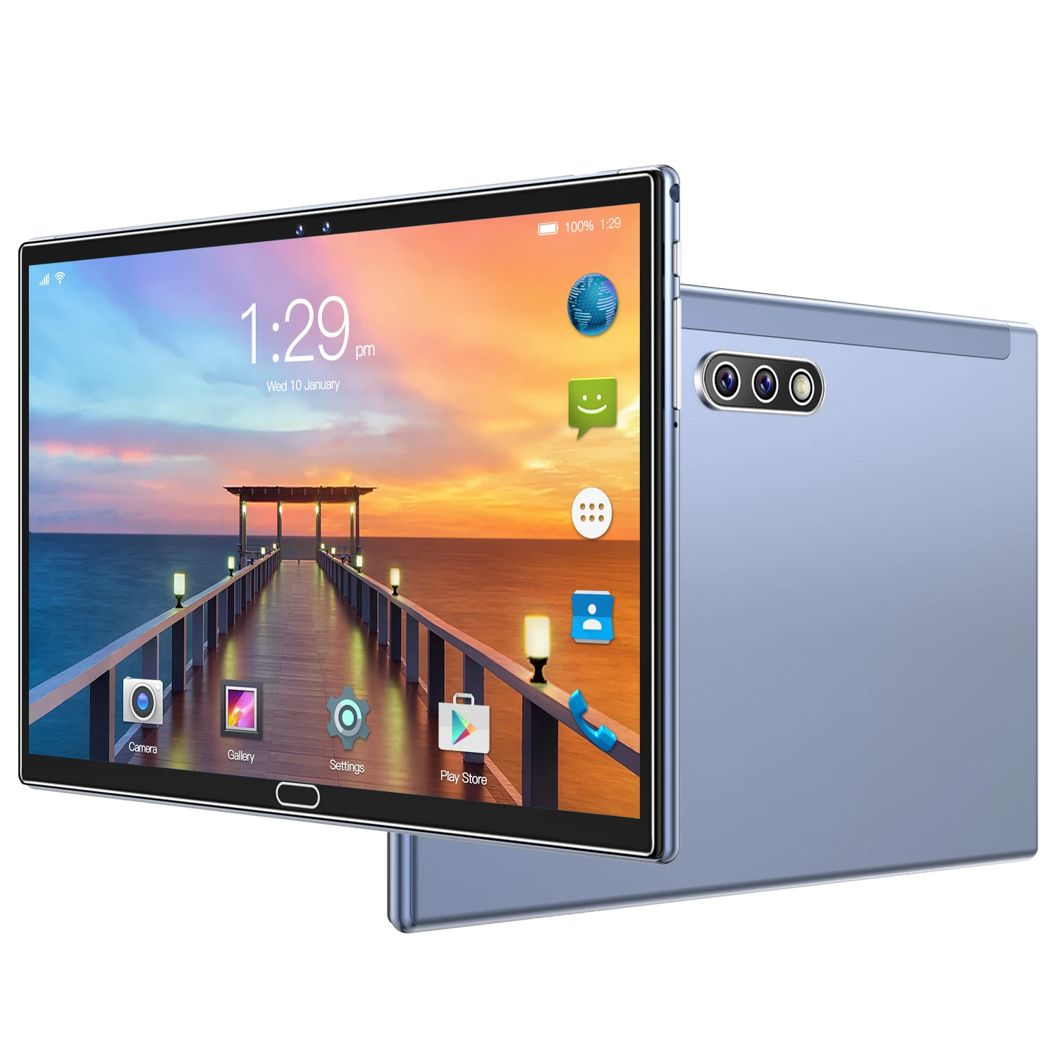 Tableta 2021 de 10,1 pulgadas, Triple C&aacute;mara, pantalla grande de alta definici&oacute;n, 4G, Android 9,0, 4GB de RAM, 64GB de ROM-2