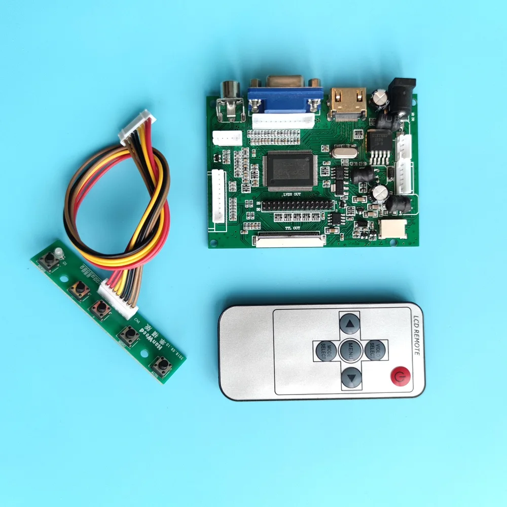 

HDMI-compatible VGA 2AV LCD remote Controller Board kit For 1024x600 SL007DC18B18 LCD Screen LED