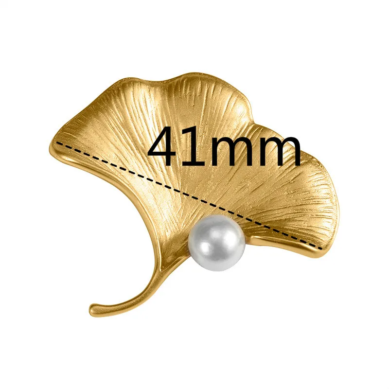 Женская Брошь в виде листка гинкго из серебра 925 пробы | Украшения и аксессуары