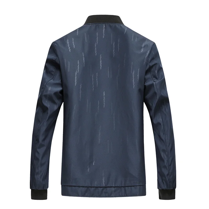 Осенняя Новая повседневная мужская куртка на молнии верхняя одежда с воротником