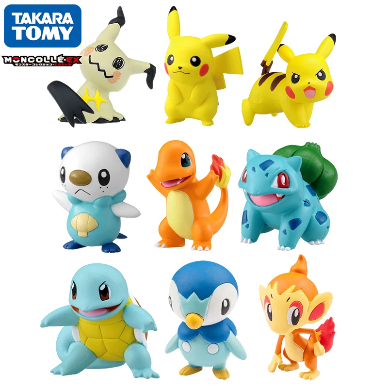 Tomy Покемон 4 6 см чармандер попплио Литтен Пикачу ролет Treecko Eevee Fennekin Greninja аниме