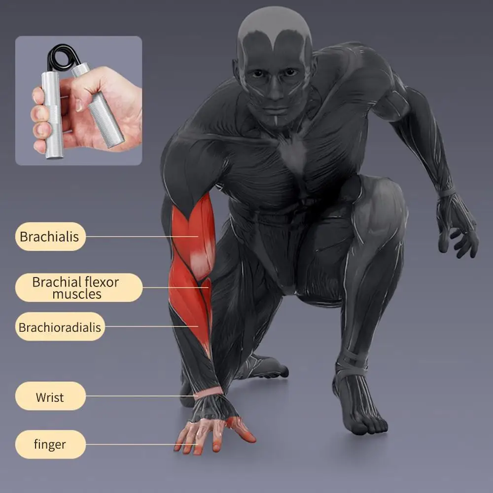 

100-300LB Heavy Hand Fitness Grips Muscle Strength Training Device Carpal Expander Finger Stretcher Bodybuilding Finger Trainer