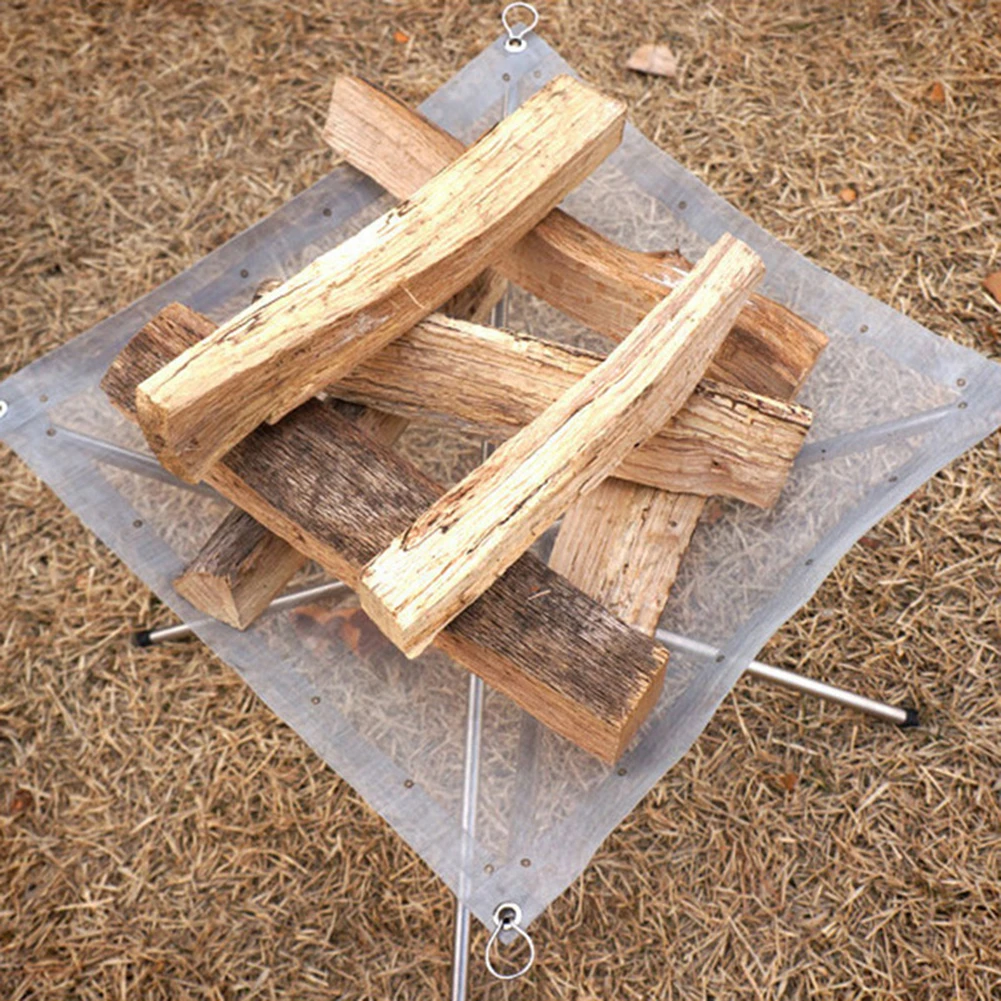 Outdoor Fire Burn Pit Stand Portable Solid Fuel Rack Folding Stove Frame Fast Heating Wood Charcoal Camping Tool | Спорт и