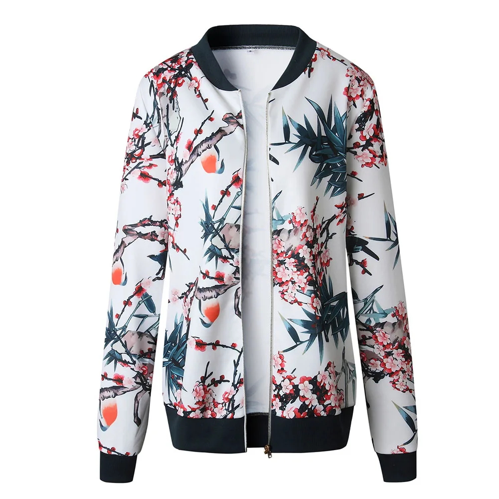 

Женская куртка-бомбер на молнии в стиле ретро