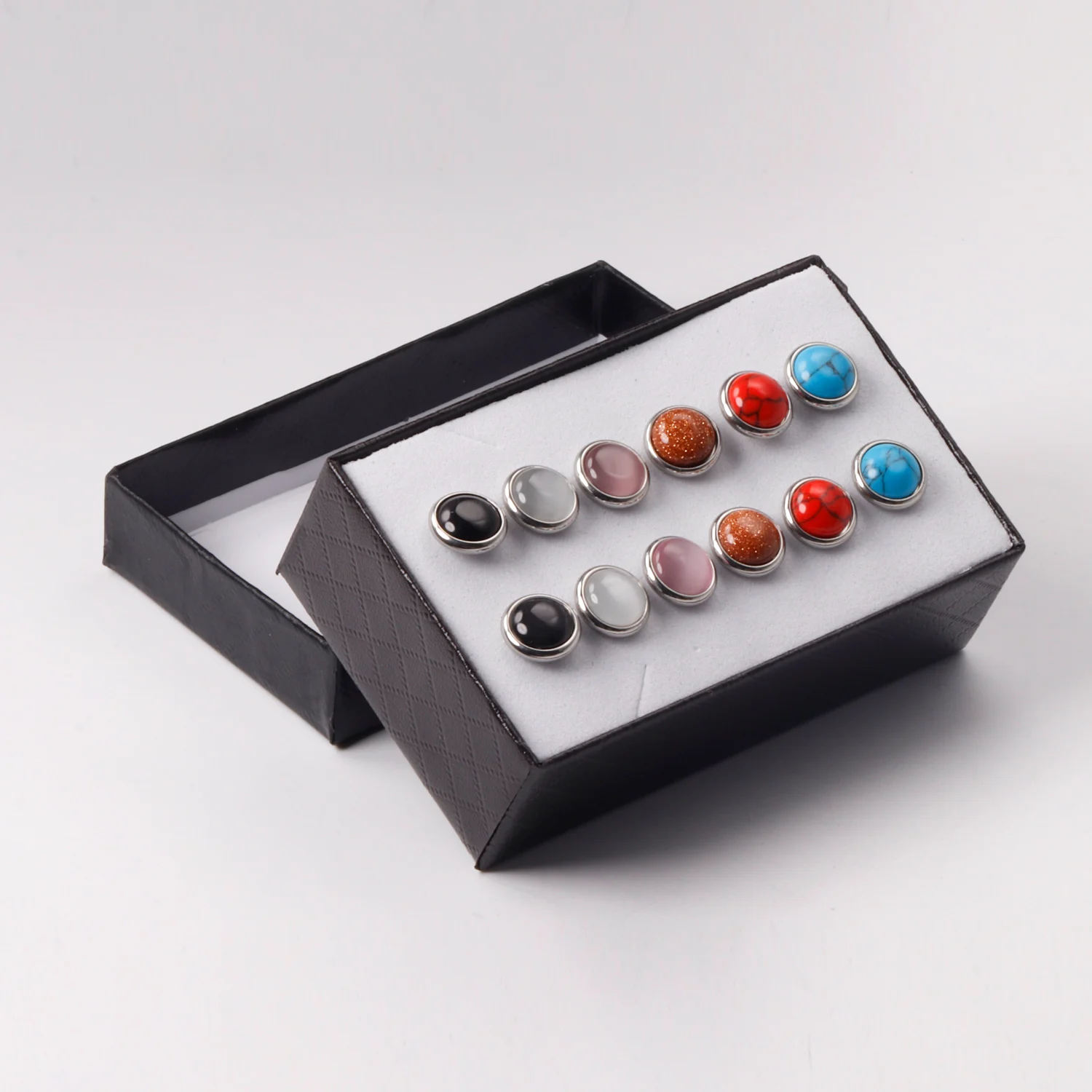 

LUXUKISSKIDS 316L Stainless Steel Pendientes Opal Brincos Christmas Stud Earring Sets For Women Fashion Jewelry Wholesale Gift