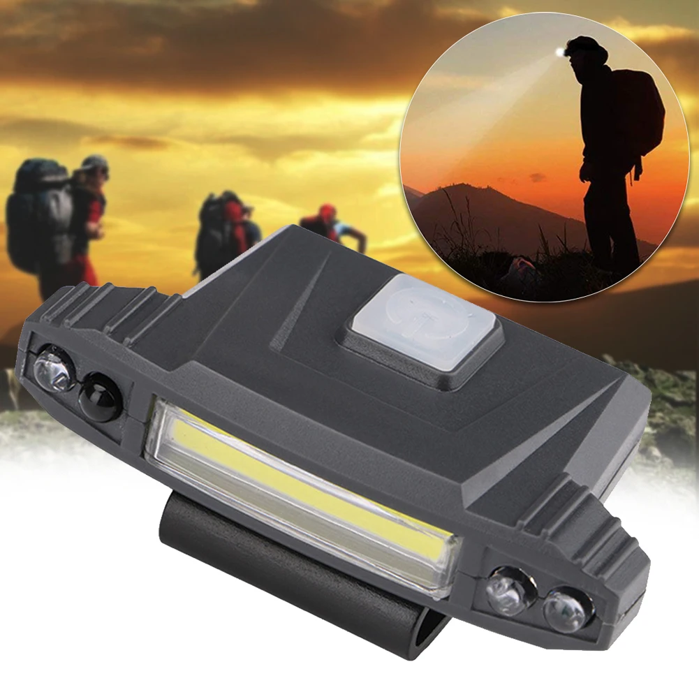 

Super Bright Adjustable Angle 4 Modes Headlamp 3W Hiking Hard Hat Light COB LED USB Rechargeable Camping Outdoor ABS Induction