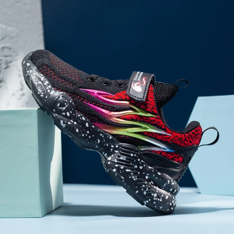 Дышащие Детские теннисные кроссовки для мальчиков модная спортивная обувь бега