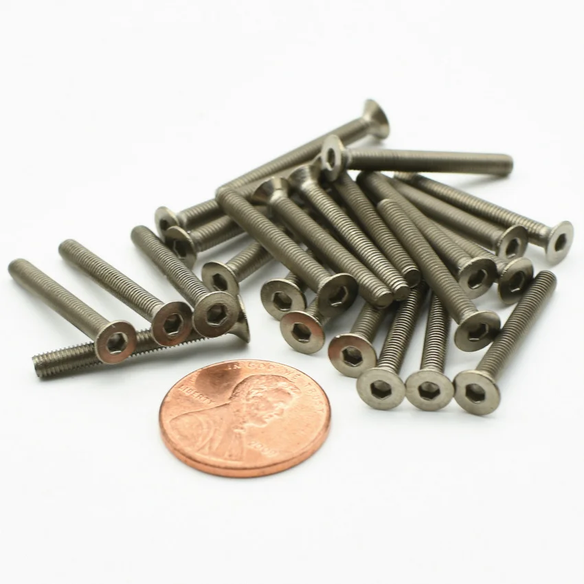 Титановый Болт M3 x6 25mm плоская головка шестигранная розетка оригинальный серый