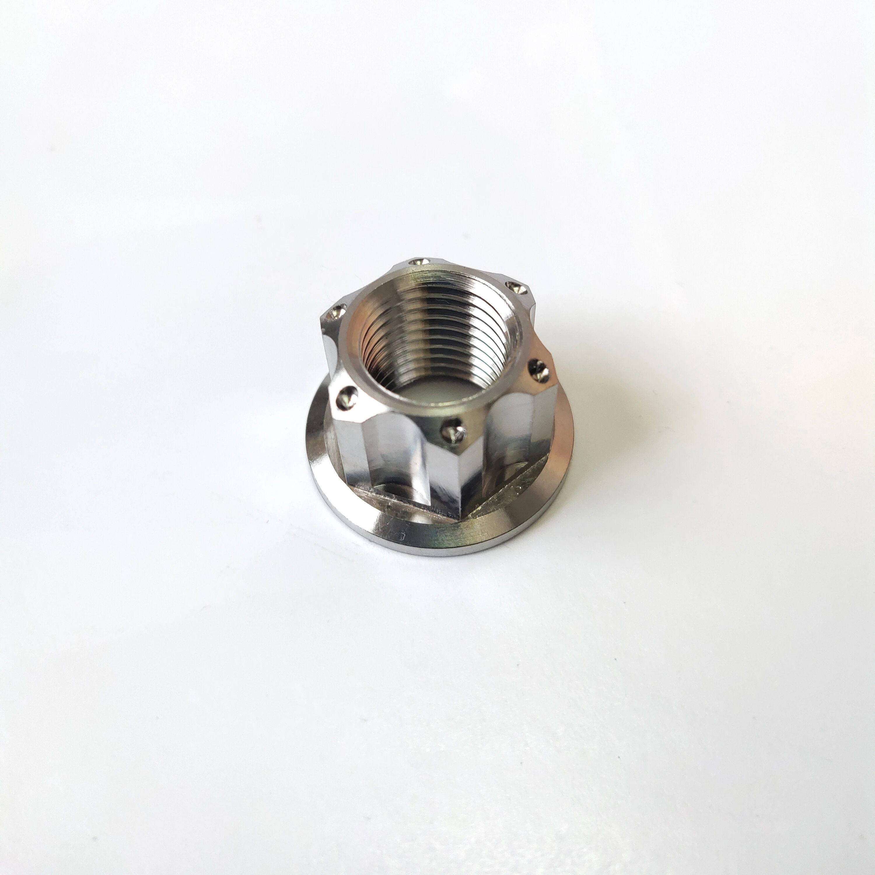 1 шт. 14 фланцевые шестигранные запорные гайки из титанового сплава Шестигранная