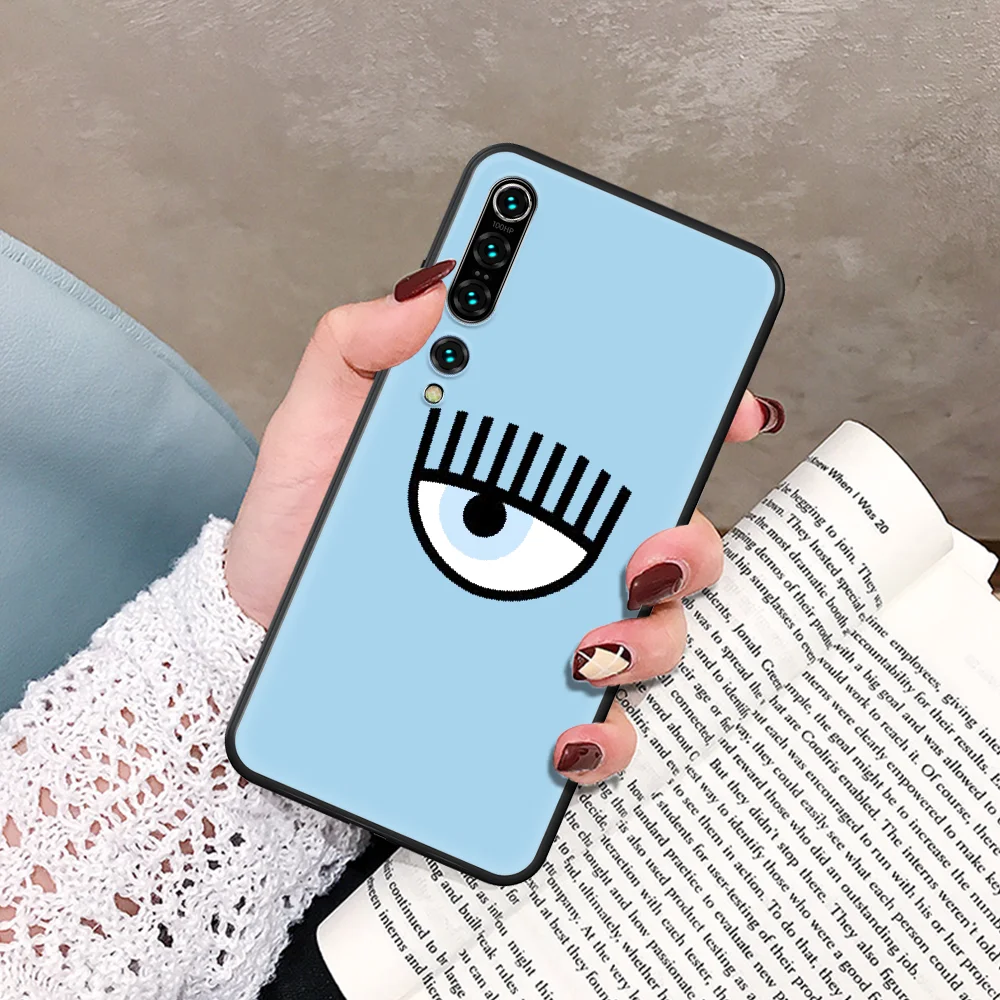 

Hot Chiara Ferragni Eyes Phone Case For Xiaomi Mi Note 10 A3 9 MAX 3 A2 8 9 Lite Pro Ultra black Cover Soft Waterproof Tpu