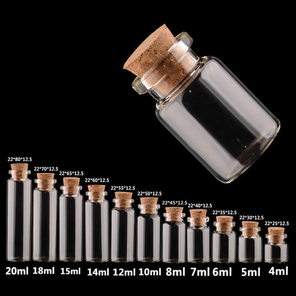 Желая бутылка стеклянная дрифтерная банки для украшения DIY контейнеры Мини