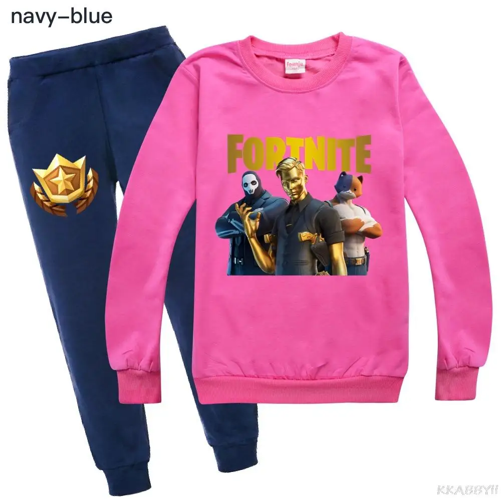 Детские комплекты спортивной одежды Fortnite спортивный костюм для девочек осенние