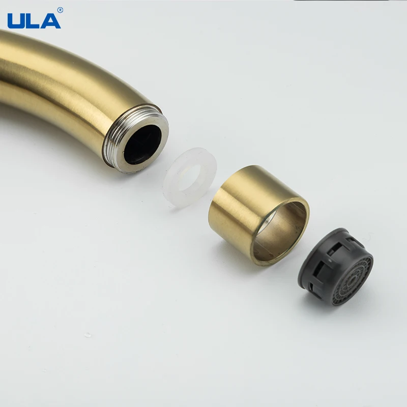 ULA Нержавеющая сталь Кухня кран черного и золотого цвета 360 вращаться коснитесь