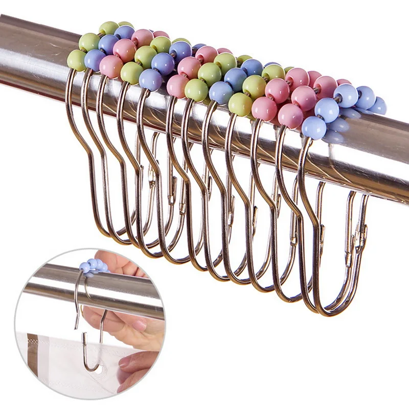 Нержавеющая сталь карамельного цвета металлические крючки для занавески в душ