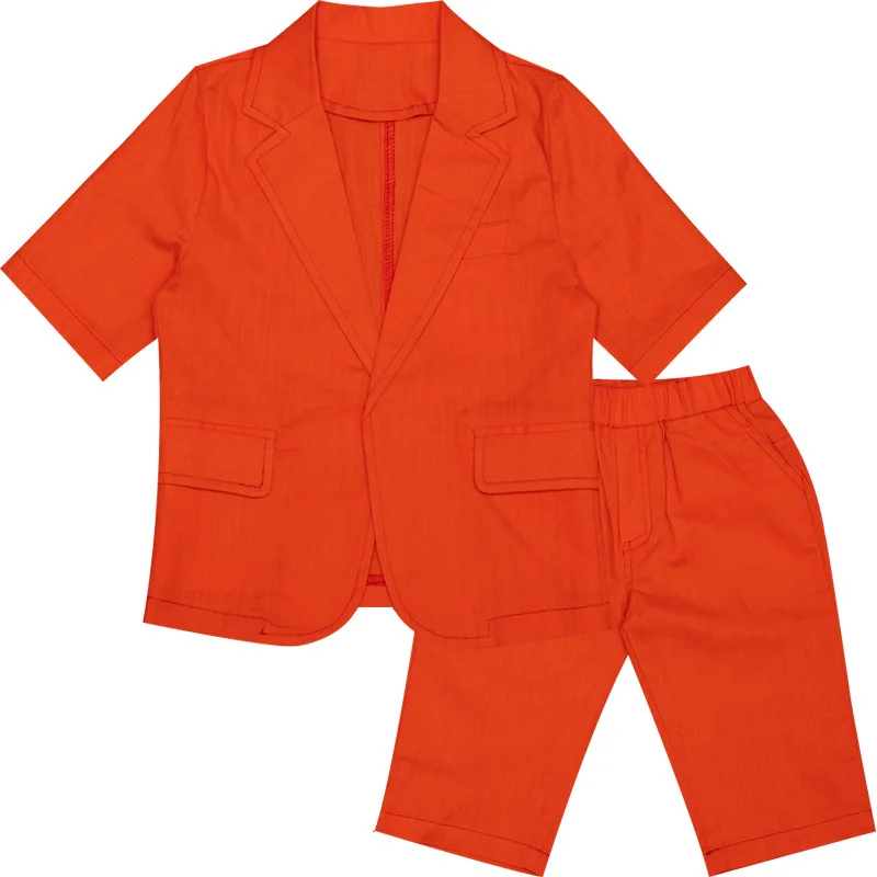 Детские Формальные костюмы из 2 предметов блейзер для маленьких мальчиков летняя