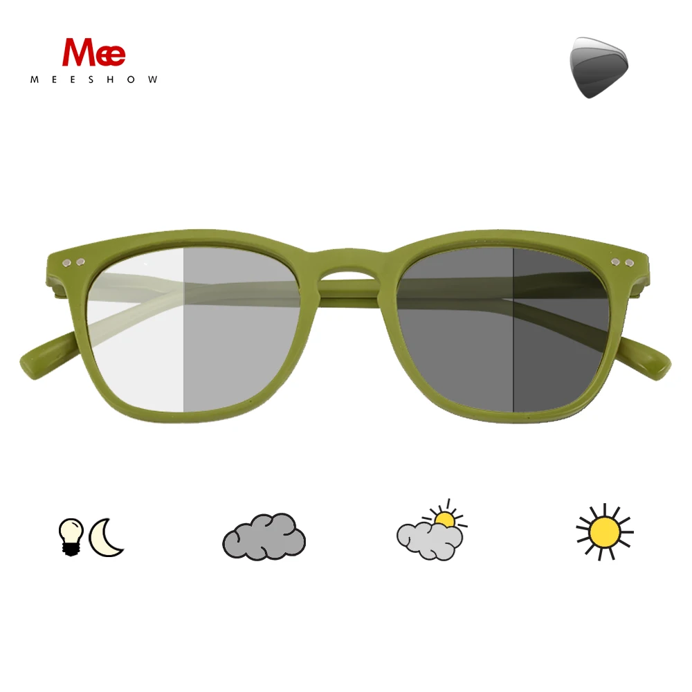 Фотохромные очки для чтения Meeshow мужчин и женщин мужские с диоптриями ретро