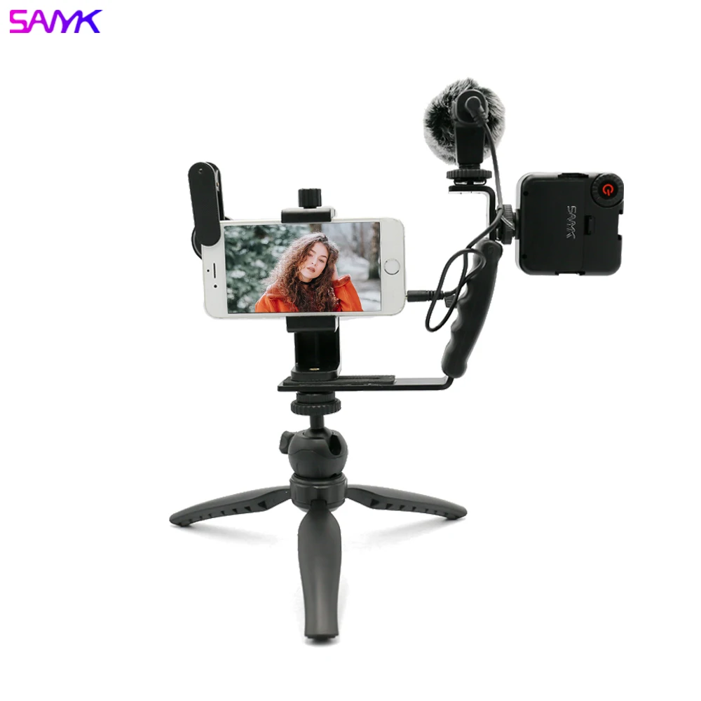 

SANYK Mobile Phone Stabilizer Photo Stabilizer Video Stabilizer Flash and Recording Microphone
