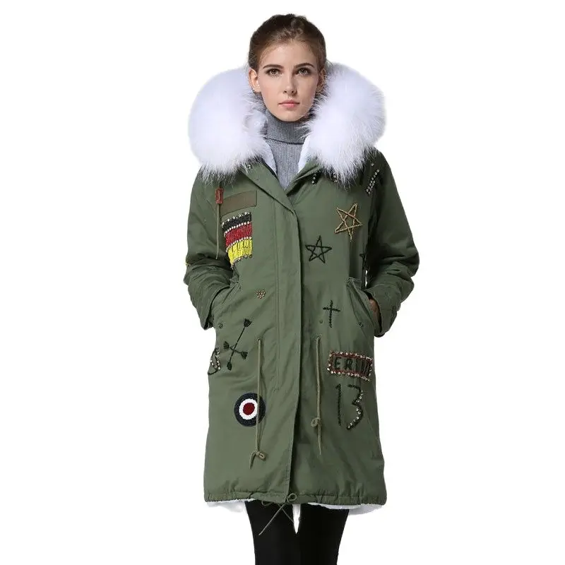 Пальто с немецким флагом и воротником, Модное Длинное меховое пальто унисекс, теплая женская меховая куртка и пальто с подкладкой из искусственного меха кремового цвета
