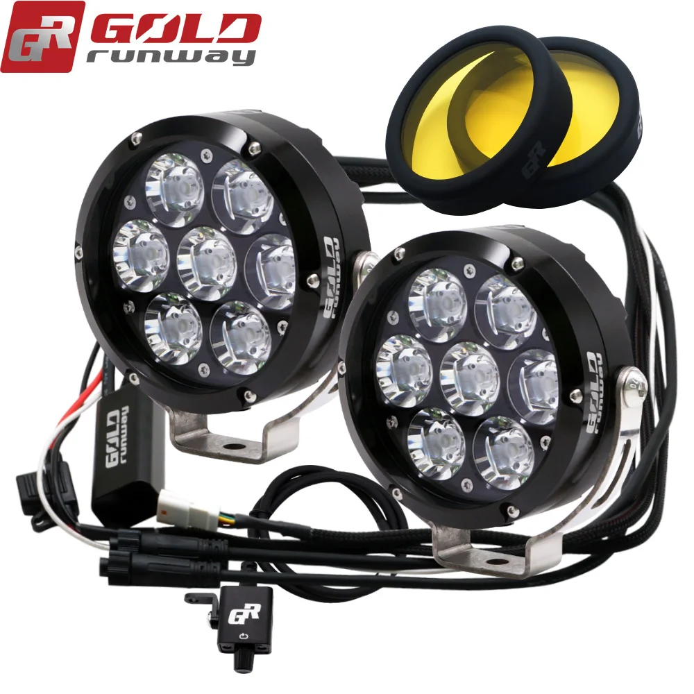 GoldRunway 2pcs GR-70X 70W 7500LM U3 LED 12V мерцающий стробоскоп для мотоцикла