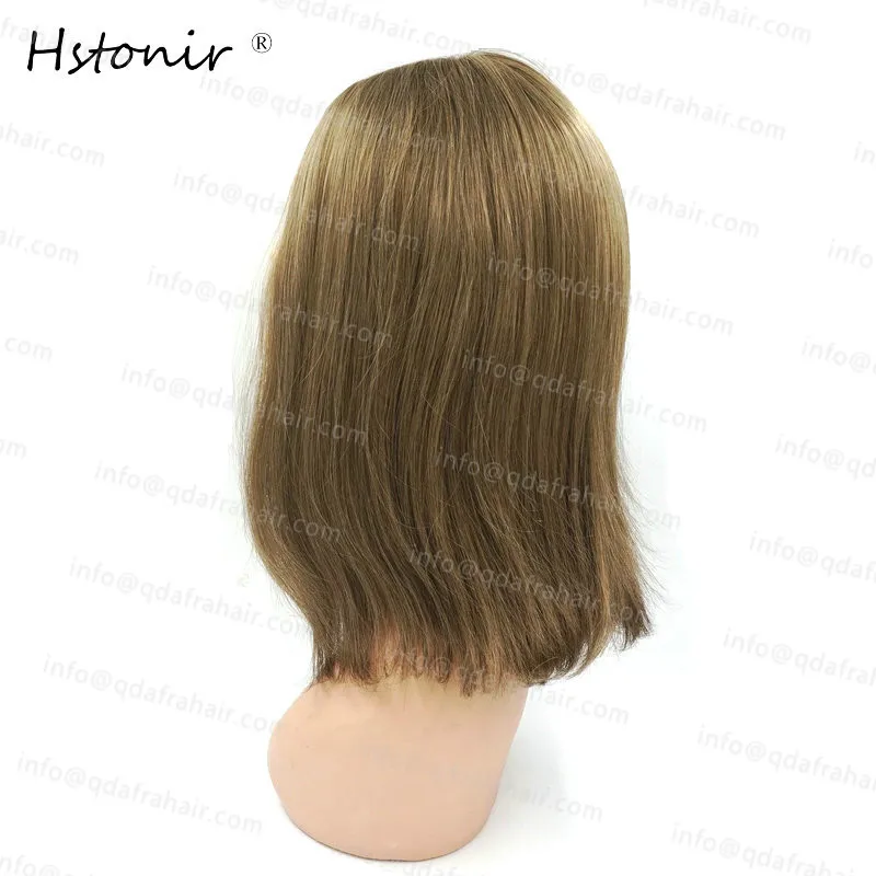 Hstonir ручной работы Европейский человеческих Волосы remy Кошерный парик