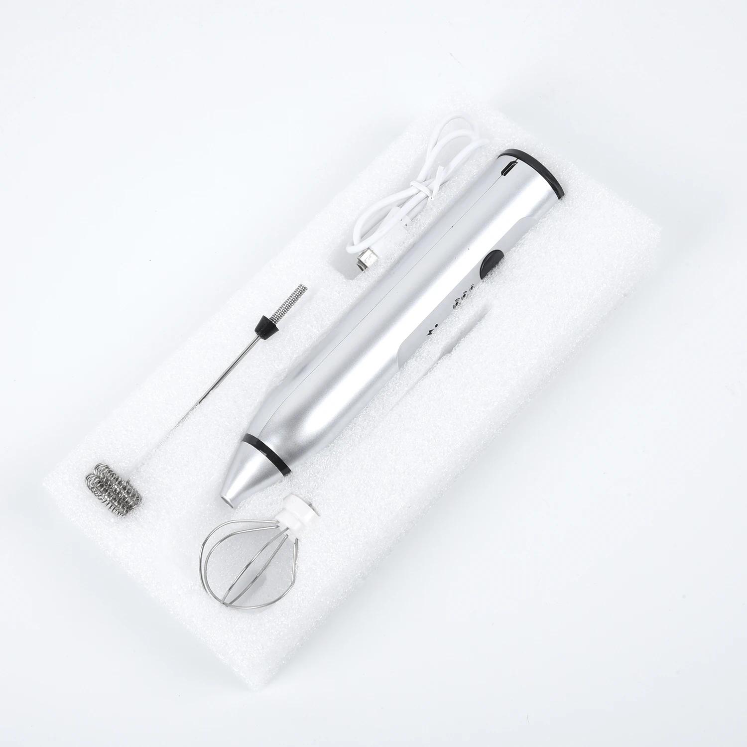 USB-кабель перезаряжаемый Пенообразователь для молока Кофеварка пружинный венчик