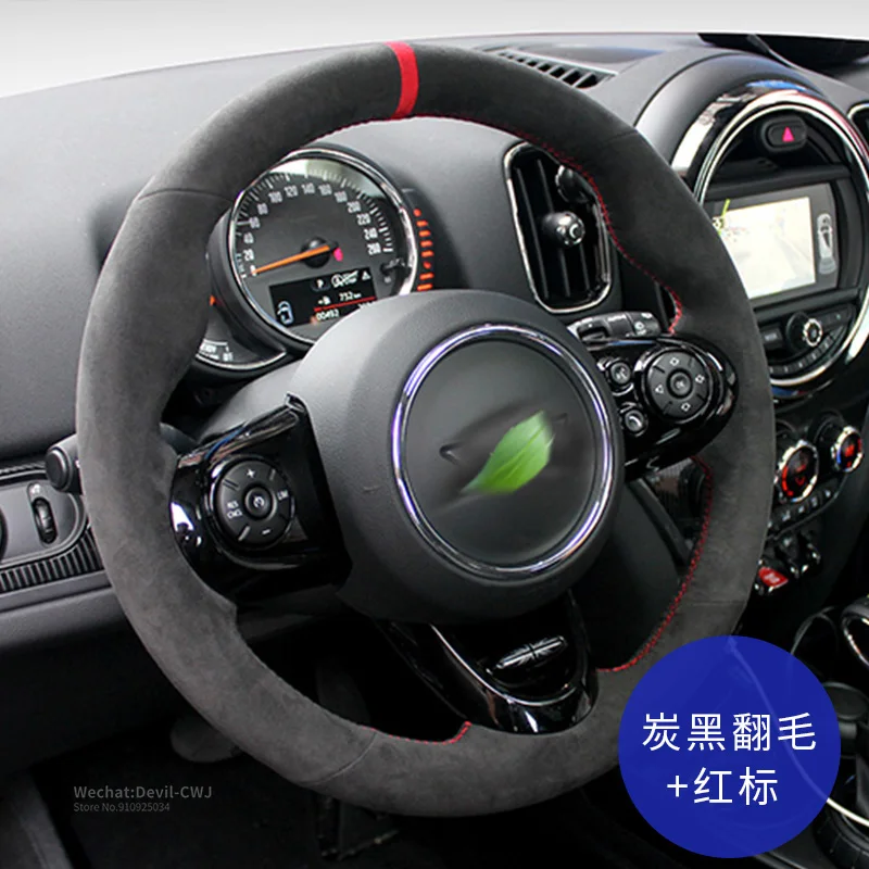 

Black Suede Leather Steering Wheel Cover For BMW 1 3 5 7 Series X1 X2 X3 X5 X7 M2 M4 M5 M8 X3M Grip Car Interior Accessories