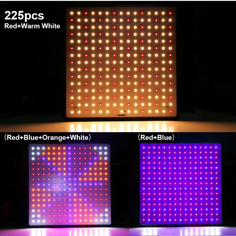

1000W Indoor Phyto Lamp 225 Led Grow Light Full Spectrum 450nm-660nm Phytolamp For Plants 1pc 2pcs 3pcs Cultivation Grow Tent