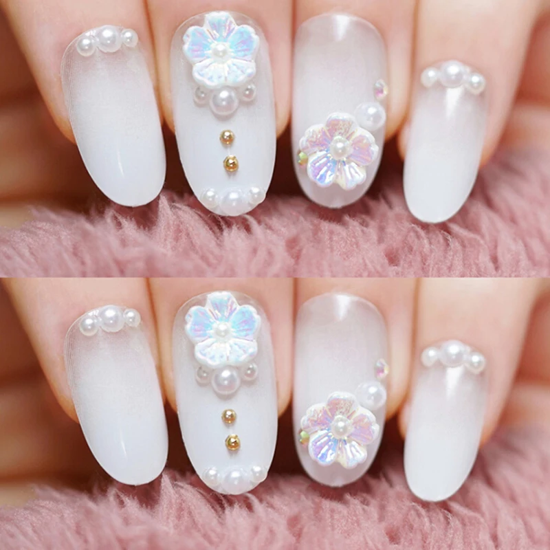 24 шт. свадебные накладные ногти для невесты Женские Простые Модные с французским