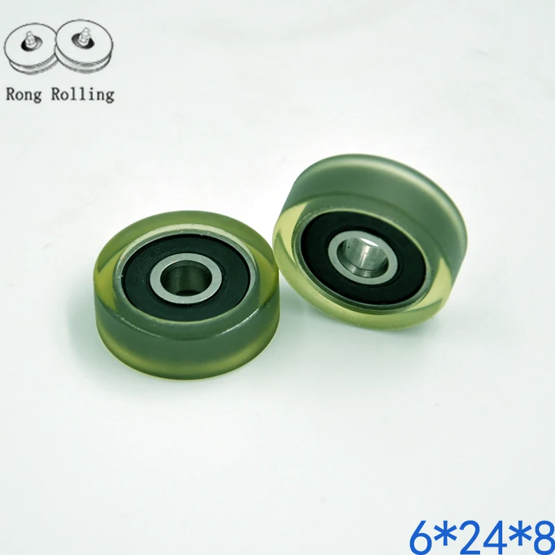 Скользящие шкивы/Ролики/колеса подшипник с полиуретановым резиновым покрытием