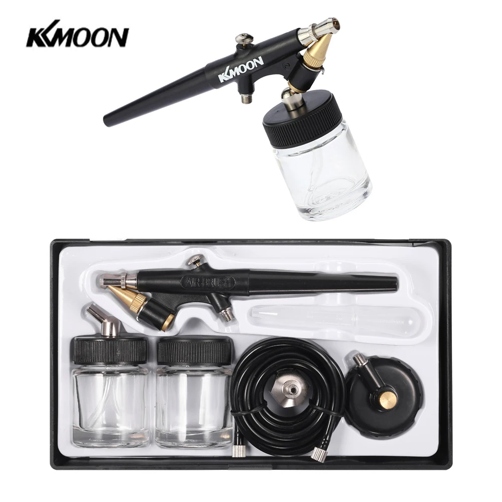 Аэрограф с компрессором 0 8 мм подача сифона одним движением краскопульт для