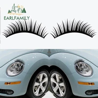 earlfamily 13cm x 5cm funny fake lash car sticker for thick eyelashes vinyl waterproof decals waterproof for beetle decoration