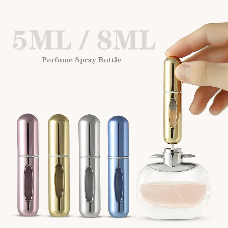 Портативный мини спрей для духов 5 мл/8 мл алюминиевая бутылка путешествий