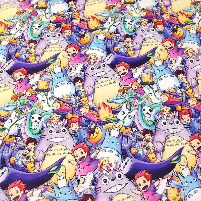 BTY 1 ярд хлопчатобумажная ткань-кавайные японские Мультяшные персонажи Милый Мой