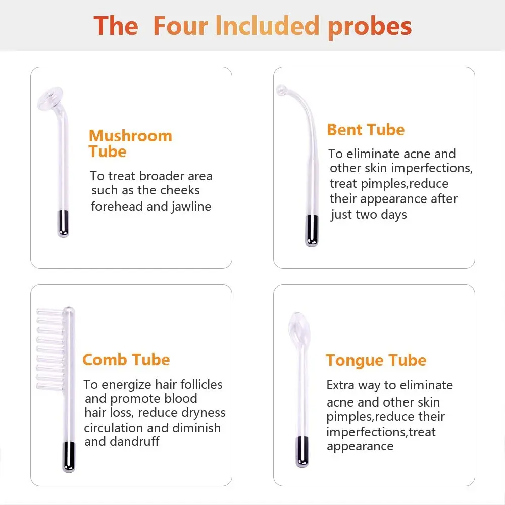 4 шт. высокочастотный массажер для лица