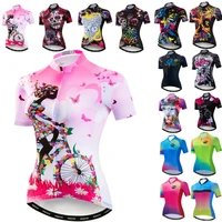 cycling jersey women bike road mtb bicycle shirt ropa ciclismo maillot racing top mountain uniform clothing summer skull pink