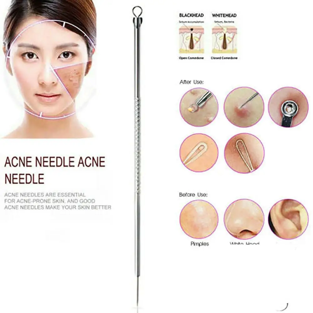 

20pcs Random Color Acne Needle Face Care Blackhead Comedone Acne Removable Blemish Pimple Extractor Remover Small Beauty Tool