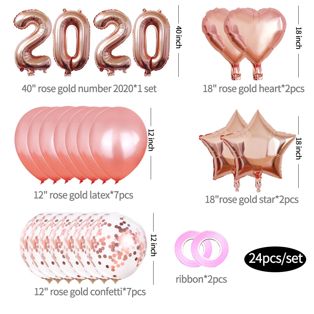 Новинка 2020 набор воздушных шаров в виде цифр на рождественскую елку украшения