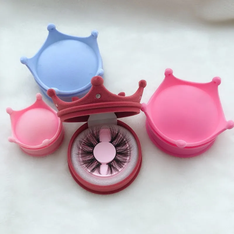 2020 новая коробка в форме короны для упаковки норковых ресниц Индивидуальная