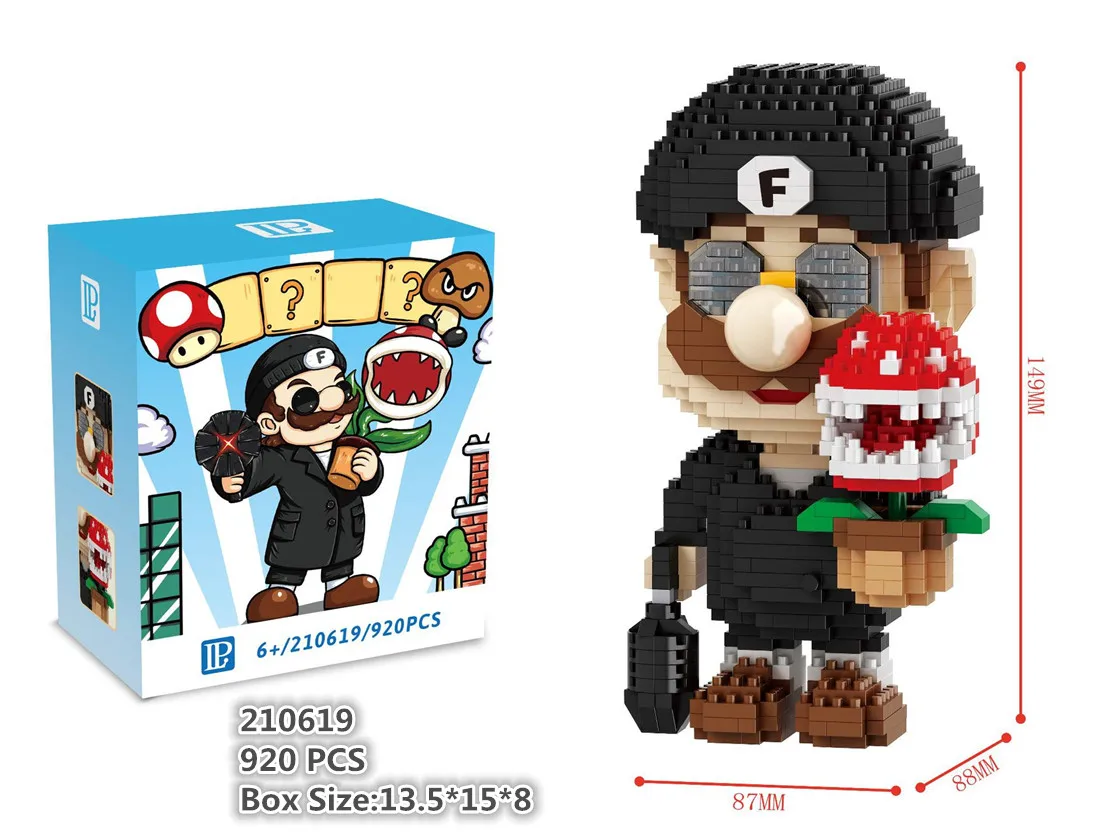 Лидер продаж 920 шт. новинка ковбойская модель сделай сам в черной одежде набор