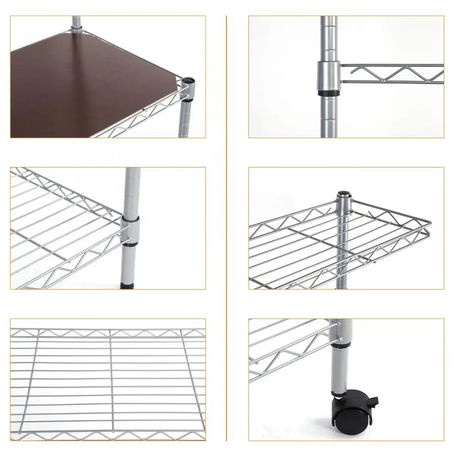 3 ярусная кухонная полка для хранения микроволновки со съемными