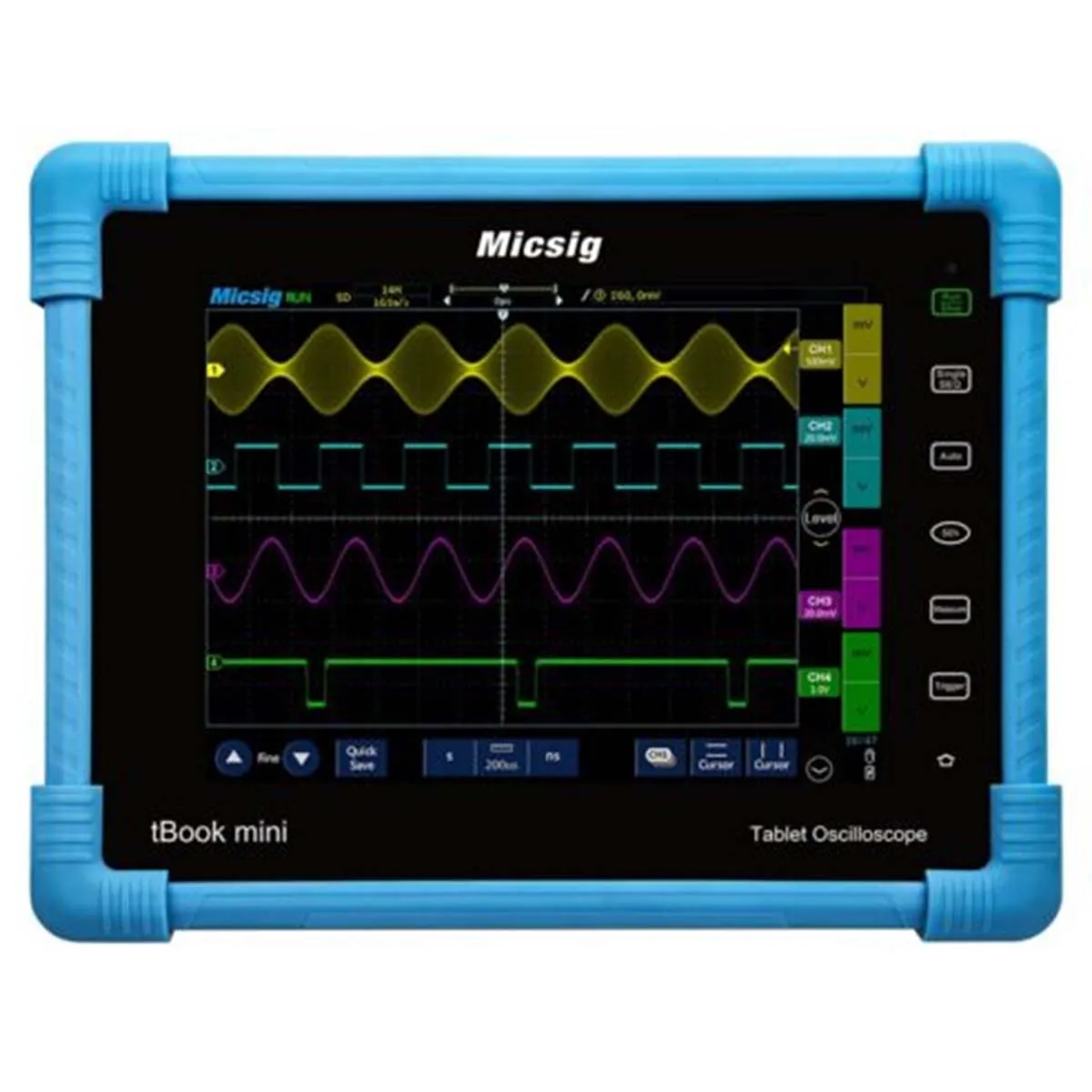 

Micsig TO1104 Digital Oscilloscope Automotive 100MHz 4CH 28Mpts portable oscilloscopes touchscreen Table diagnostic oscilloscope