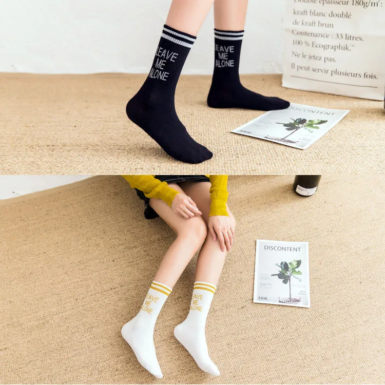 Осенне-зимние Новые товары женские носки в японском студенческом стиле с золотой