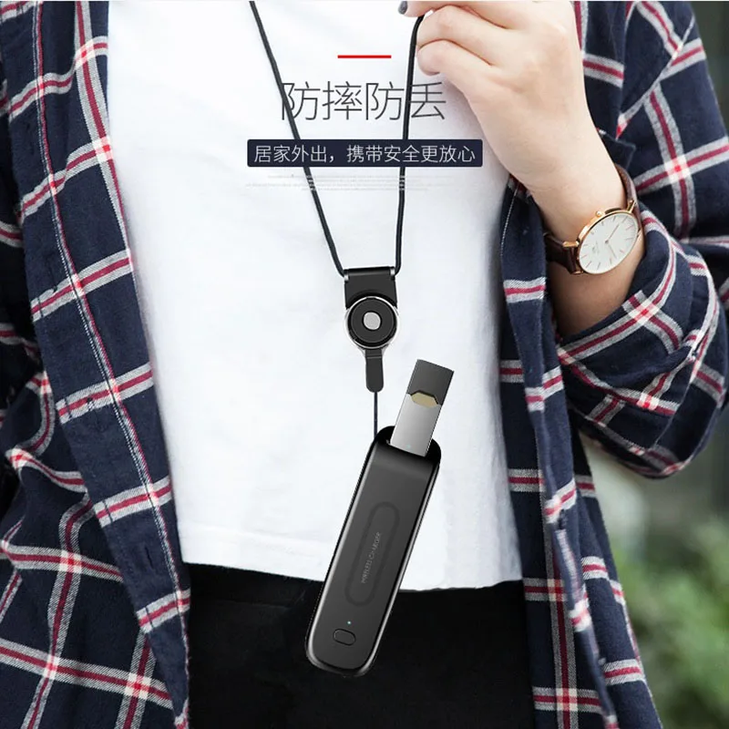 Latest battery box Wireless Charger For JUUL With lanyard Anti-lost Wireless Charging Accessories